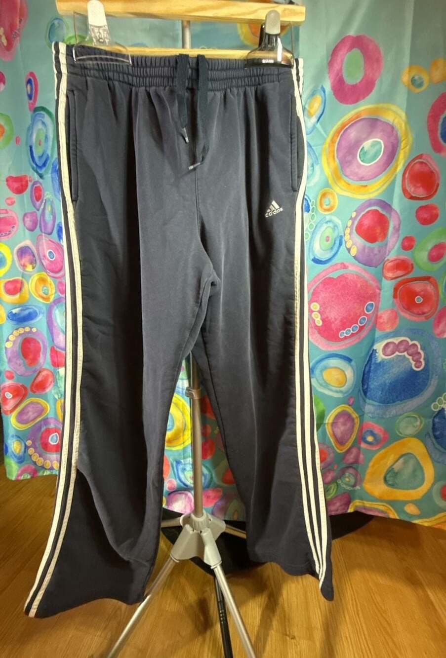 Adidas Men's Classic Three-Stripe Elastic Waist Athletic Track Pants